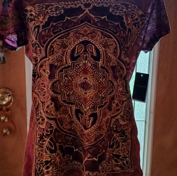 🌎Lucky Brand Persian Carpet Tee: Purple Potion  💜 Sz Small🌎 - Picture 14 of 16